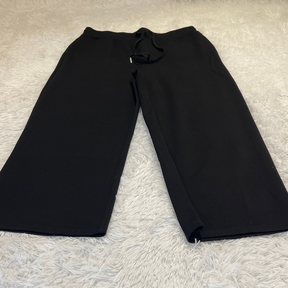 CARACILIA Cozy Black WOMENS SIZE XL PULL ON PANTS DRAWSTRING ELASTIC WAISTBAND